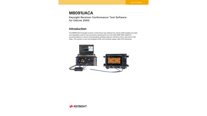 M8091UACA Keysight Receiver Conformance Test Software for UALink 200G